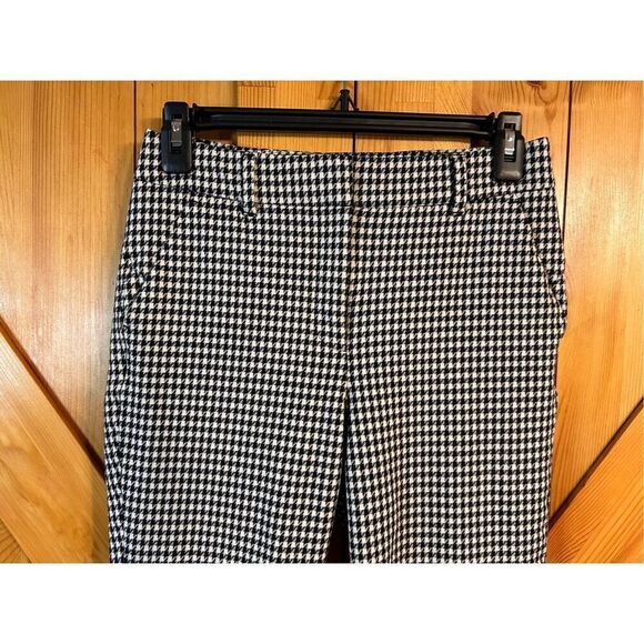 White House Black Market The Slim Ankle Houndstooth Stretch Pants Sz 0 (4765) - Picture 3 of 8